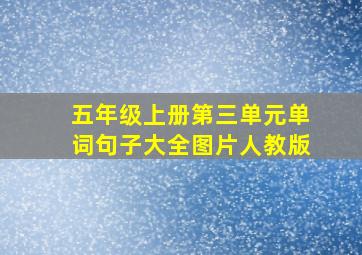 五年级上册第三单元单词句子大全图片人教版