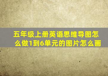 五年级上册英语思维导图怎么做1到6单元的图片怎么画