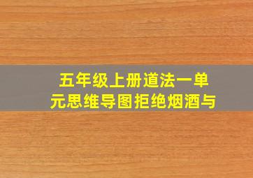 五年级上册道法一单元思维导图拒绝烟酒与