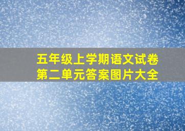 五年级上学期语文试卷第二单元答案图片大全