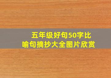 五年级好句50字比喻句摘抄大全图片欣赏