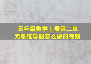 五年级数学上册第二单元思维导图怎么做的视频