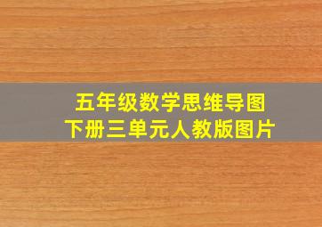 五年级数学思维导图下册三单元人教版图片