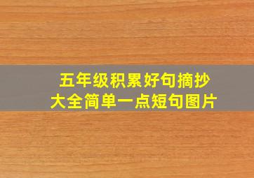 五年级积累好句摘抄大全简单一点短句图片