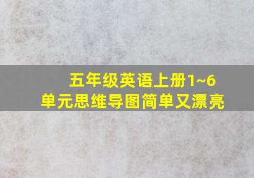 五年级英语上册1~6单元思维导图简单又漂亮