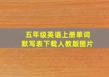 五年级英语上册单词默写表下载人教版图片