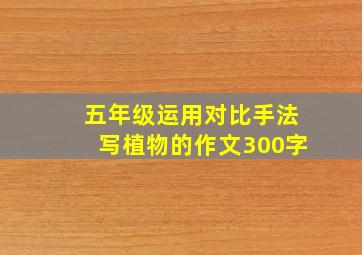 五年级运用对比手法写植物的作文300字