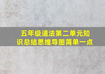 五年级道法第二单元知识总结思维导图简单一点