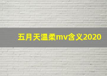 五月天温柔mv含义2020