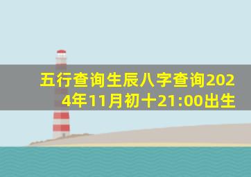 五行查询生辰八字查询2024年11月初十21:00出生