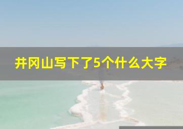 井冈山写下了5个什么大字