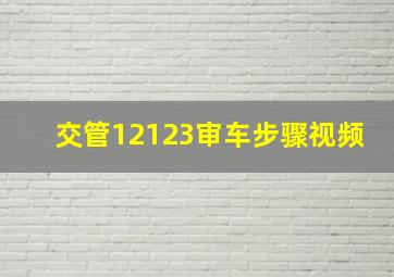 交管12123审车步骤视频