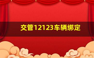 交管12123车辆绑定