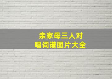 亲家母三人对唱词谱图片大全