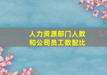 人力资源部门人数和公司员工数配比