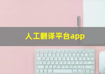 人工翻译平台app