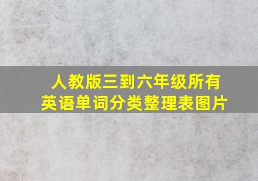 人教版三到六年级所有英语单词分类整理表图片