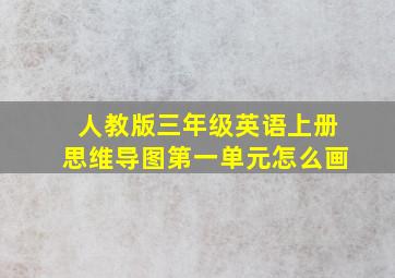 人教版三年级英语上册思维导图第一单元怎么画