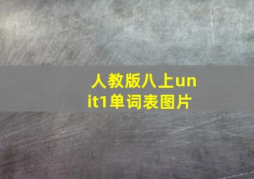 人教版八上unit1单词表图片