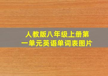 人教版八年级上册第一单元英语单词表图片