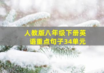 人教版八年级下册英语重点句子34单元