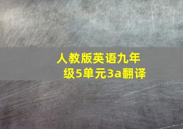 人教版英语九年级5单元3a翻译