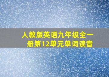 人教版英语九年级全一册第12单元单词读音