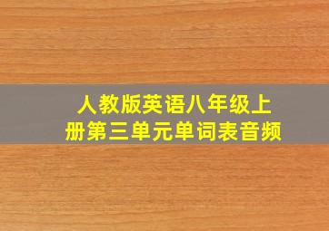 人教版英语八年级上册第三单元单词表音频