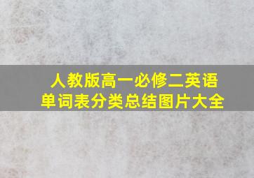 人教版高一必修二英语单词表分类总结图片大全