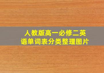 人教版高一必修二英语单词表分类整理图片