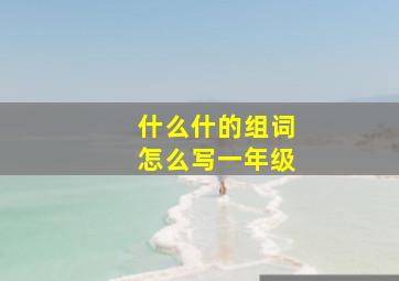 什么什的组词怎么写一年级