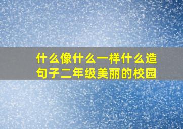 什么像什么一样什么造句子二年级美丽的校园