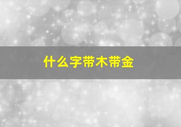 什么字带木带金