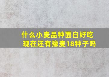 什么小麦品种面白好吃现在还有豫麦18种子吗