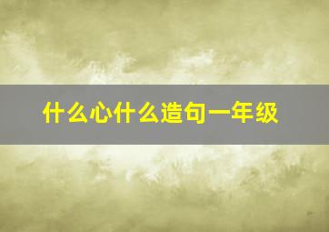 什么心什么造句一年级