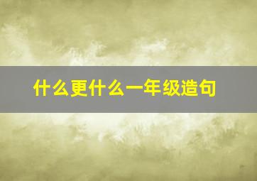 什么更什么一年级造句