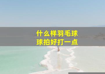 什么样羽毛球球拍好打一点