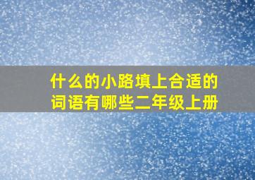 什么的小路填上合适的词语有哪些二年级上册