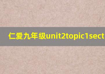 仁爱九年级unit2topic1sectiona