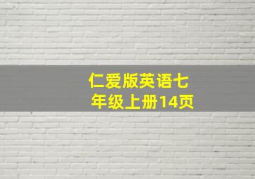 仁爱版英语七年级上册14页