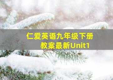 仁爱英语九年级下册教案最新Unit1