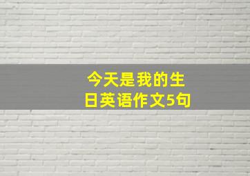 今天是我的生日英语作文5句