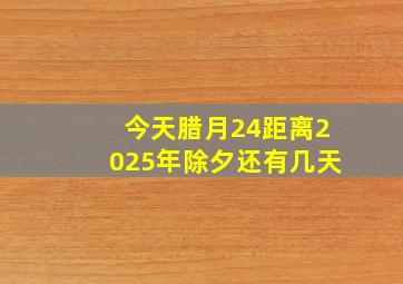 今天腊月24距离2025年除夕还有几天