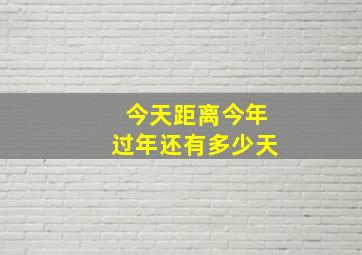 今天距离今年过年还有多少天