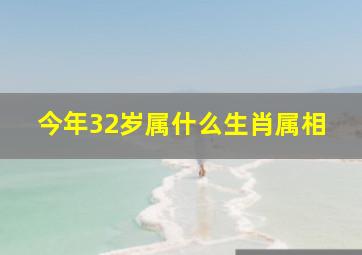 今年32岁属什么生肖属相