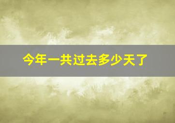 今年一共过去多少天了