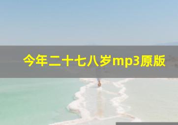 今年二十七八岁mp3原版