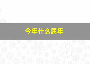 今年什么属年