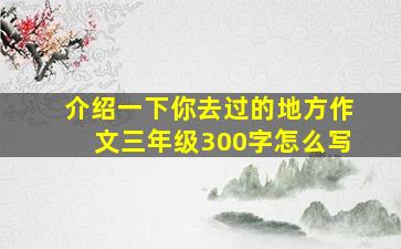 介绍一下你去过的地方作文三年级300字怎么写