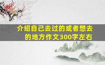 介绍自己去过的或者想去的地方作文300字左右